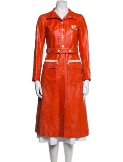 Pre-owned Courrèges Vintage 1972 Coat In Orange