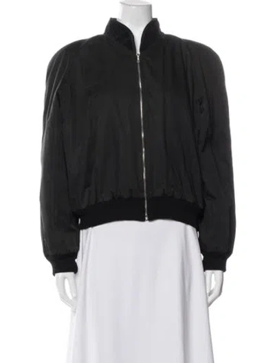 Pre-owned Courrèges Vintage 1980's Bomber Jacket In Black