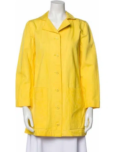 Pre-owned Courrèges Vintage 1980's Coat In Yellow