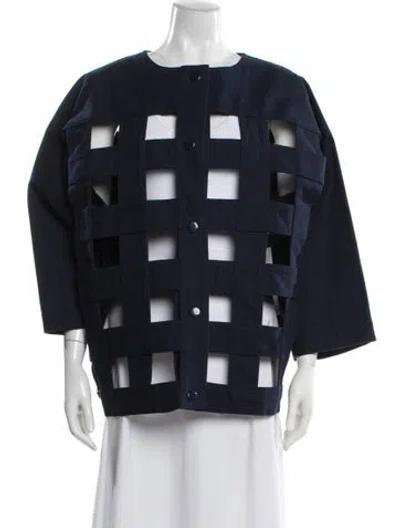 Pre-owned Courrèges Vintage 1980's Jacket In Blue