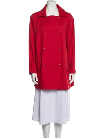 Pre-owned Courrèges Vintage 1980's Peacoat In Red