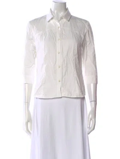 Pre-owned Courrèges Vintage 1990's Button-up Top In White