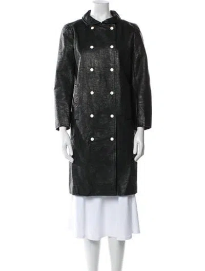 Pre-owned Courrèges Vintage 1990's Trench Coat In Black