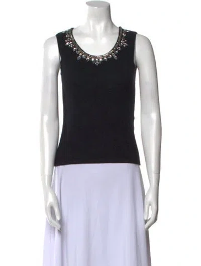 Pre-owned Courrèges Vintage Angora Top In Black