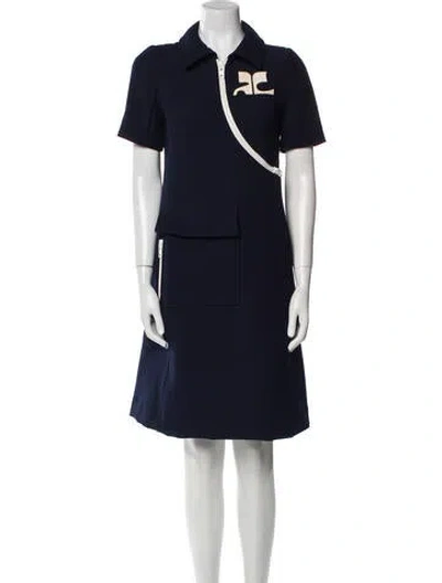 Pre-owned Courrèges Vintage Knee-length Dress In Blue