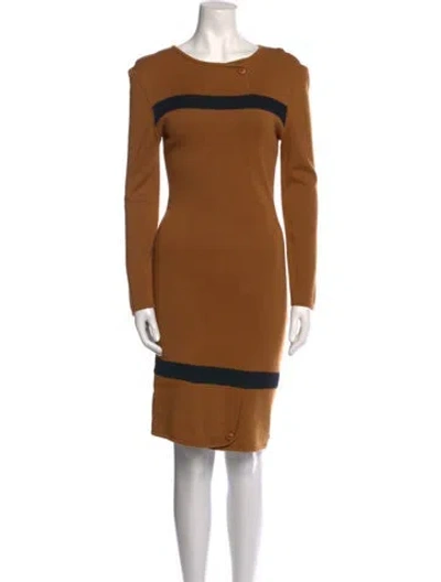 Pre-owned Courrèges Vintage Knee-length Dress In Brown