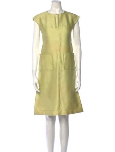 Pre-owned Courrèges Vintage Knee-length Dress In Yellow