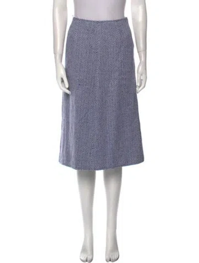 Pre-owned Courrèges Vintage Knee-length Skirt In Blue