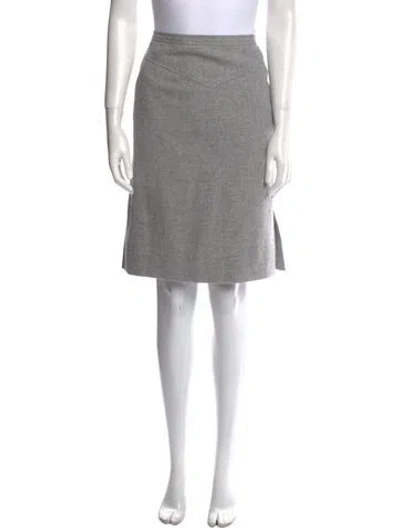 Pre-owned Courrèges Vintage Knee-length Skirt In Gray