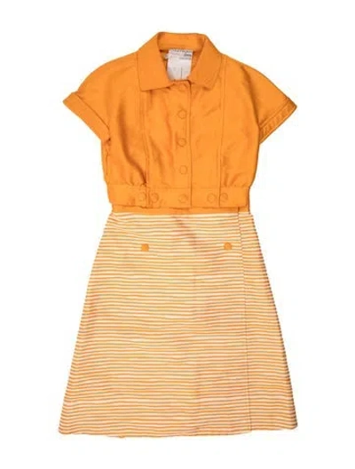 Pre-owned Courrèges Vintage Late 1960's - Early 1970's Dress Set In Orange