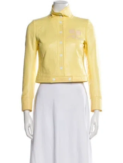 Pre-owned Courrèges Vintage Late 1960's - Early 1970's Evening Jacket In Yellow