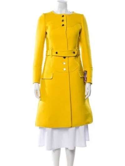 Pre-owned Courrèges Vintage Late 1960's - Early 1970's Trench Coat In Yellow