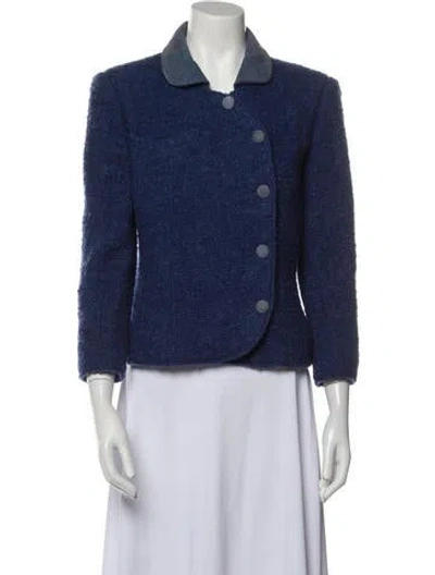 Pre-owned Courrèges Vintage Late 1970's - Early 1980's Blazer In Blue