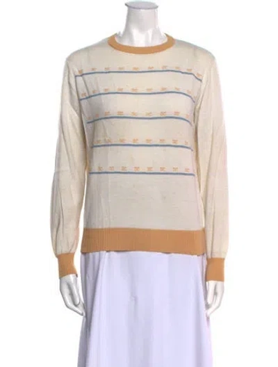 Pre-owned Courrèges Vintage Late 1970's - Early 1980's Sweater In Neutral