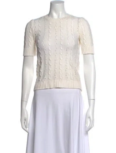 Pre-owned Courrèges Vintage Late 1970's - Early 1980's Sweater In Neutrals