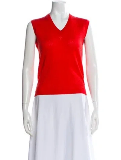 Pre-owned Courrèges Vintage Late 1970's - Early 1980's Sweater In Orange