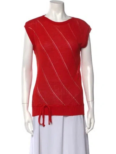 Pre-owned Courrèges Vintage Late 1970's - Early 1980's Top In Orange