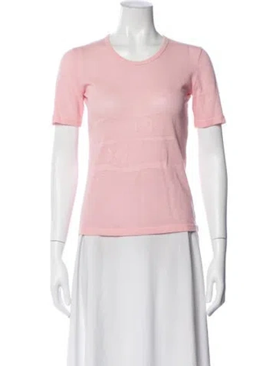Pre-owned Courrèges Vintage Late 1970's - Early 1980's T-shirt In Pink