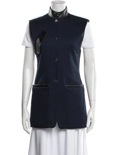 Pre-owned Courrèges Vintage Late 1980's - Early 1990's Vest In Blue