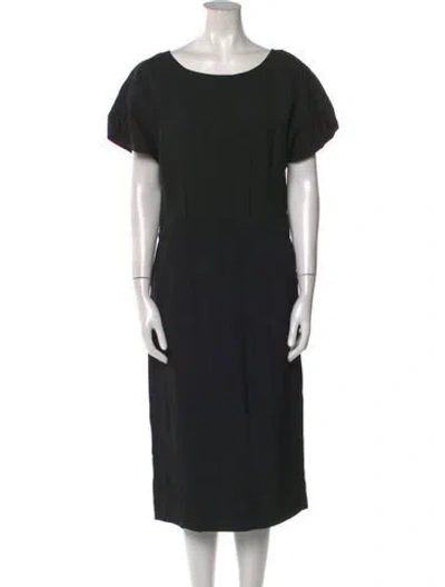 Pre-owned Courrèges Vintage Midi Length Dress In Black