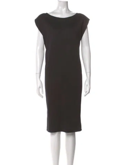 Pre-owned Courrèges Vintage Midi Length Dress In Black