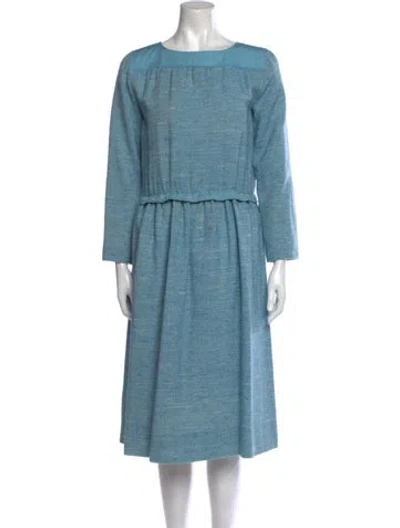 Pre-owned Courrèges Vintage Midi Length Dress In Blue