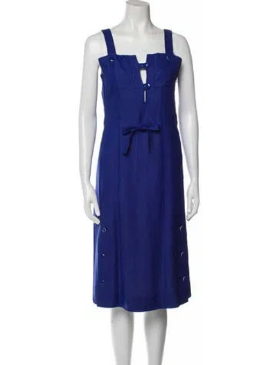 Pre-owned Courrèges Vintage Midi Length Dress In Blue