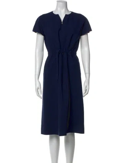 Pre-owned Courrèges Vintage Midi Length Dress In Blue