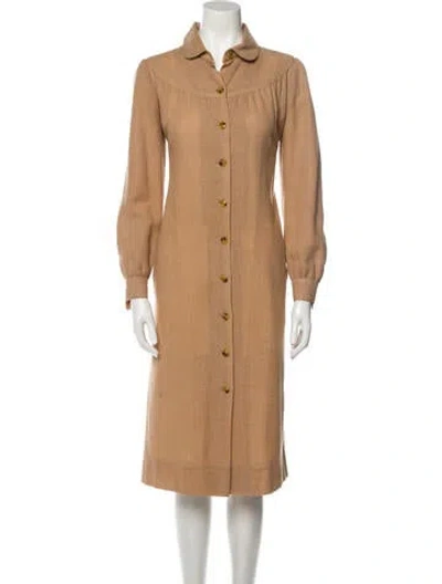 Pre-owned Courrèges Vintage Midi Length Dress In Brown
