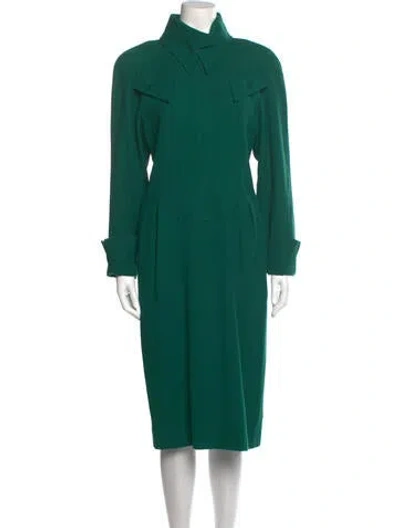 Pre-owned Courrèges Vintage Midi Length Dress In Green