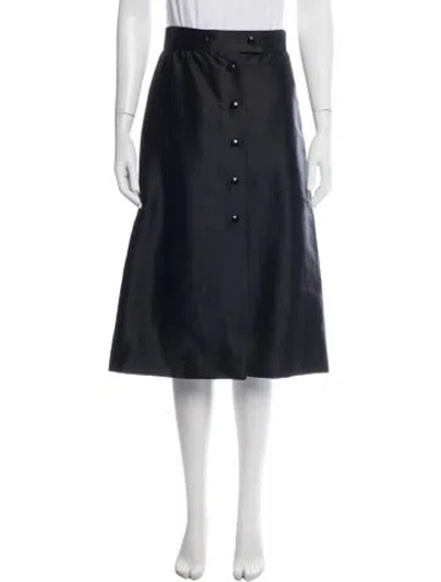 Pre-owned Courrèges Vintage Midi Length Skirt In Black