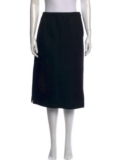Pre-owned Courrèges Vintage Midi Length Skirt In Black