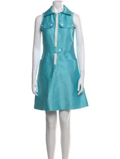Pre-owned Courrèges Vintage Mini Dress In Blue