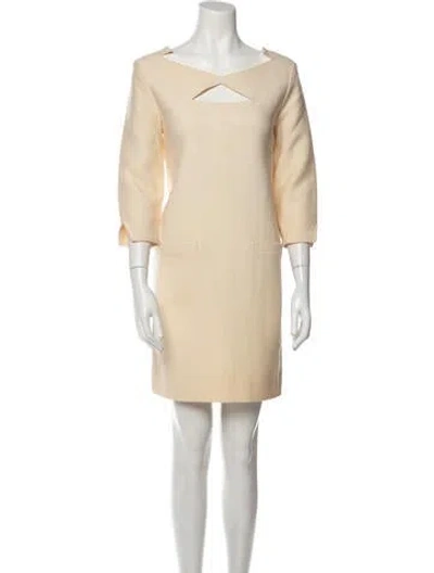 Pre-owned Courrèges Vintage Mini Dress In Yellow