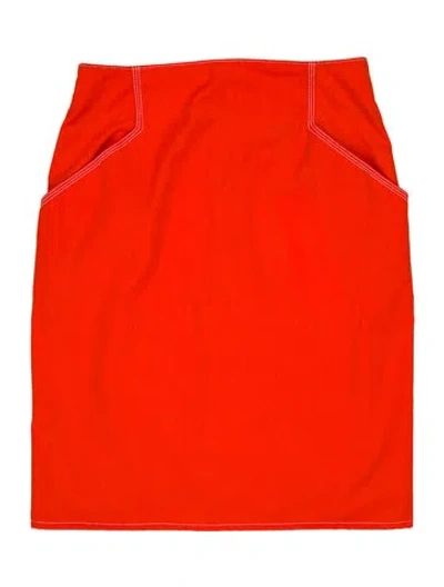 Pre-owned Courrèges Vintage Mini Skirt In Orange