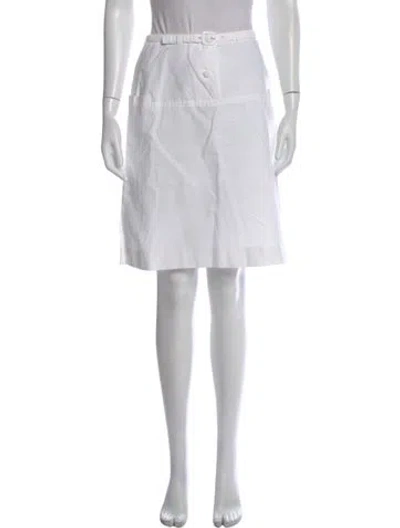 Pre-owned Courrèges Vintage Mini Skirt In White