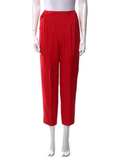 Pre-owned Courrèges Vintage Straight Leg Pants In Red