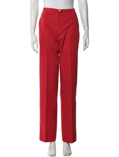Pre-owned Courrèges Vintage Straight Leg Pants In Red