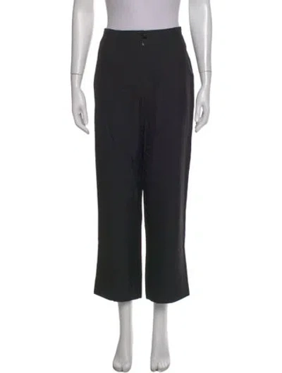 Pre-owned Courrèges Vintage Wide Leg Pants In Black