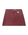 Courrèges A-line Skirt In Dark Red Stretch-cotton Faux Leather In Red