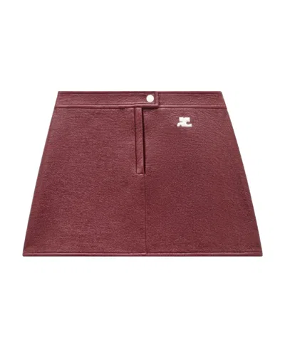 COURRÈGES COURRÈGES REEDITION LOGO PATCH MINI SKIRT