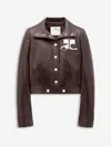 Courrèges Vinyl Biker Jacket In Red