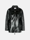 Courrèges 'vinyl' Black Cotton Blend Jacket In Black