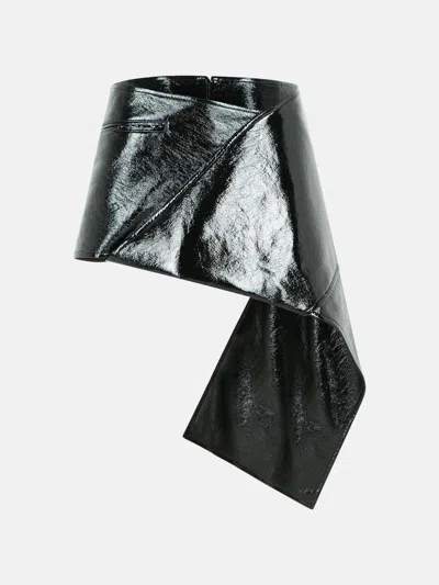 Courrèges 'vinyl' Black Cotton Blend Miniskirt