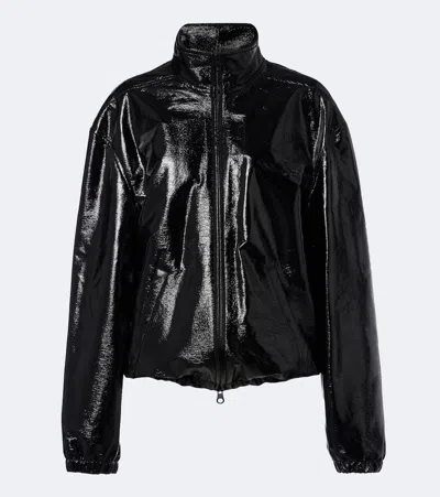 Courrèges Vinyl Blouson Jacket In Black