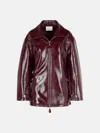 Courrèges 'vinyl' Burgundy Cotton Blend Jacket In Burgundy