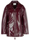 Courrèges Bordeaux Cotton Jacket In Brown