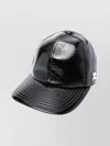 Courrèges Vinyl Cap Curved Brim In Black