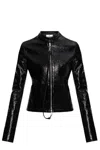 Courrèges Iconic Vinyl Biker Jacket In Black