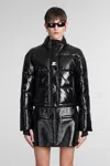 Courrèges Vinyl Down Jacket In Black